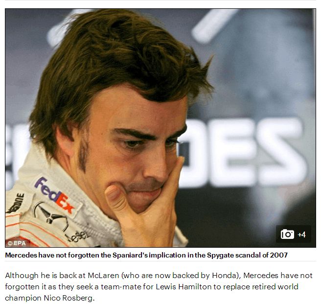 威廉姆斯轻取梅赛德斯，阿隆索高光表现